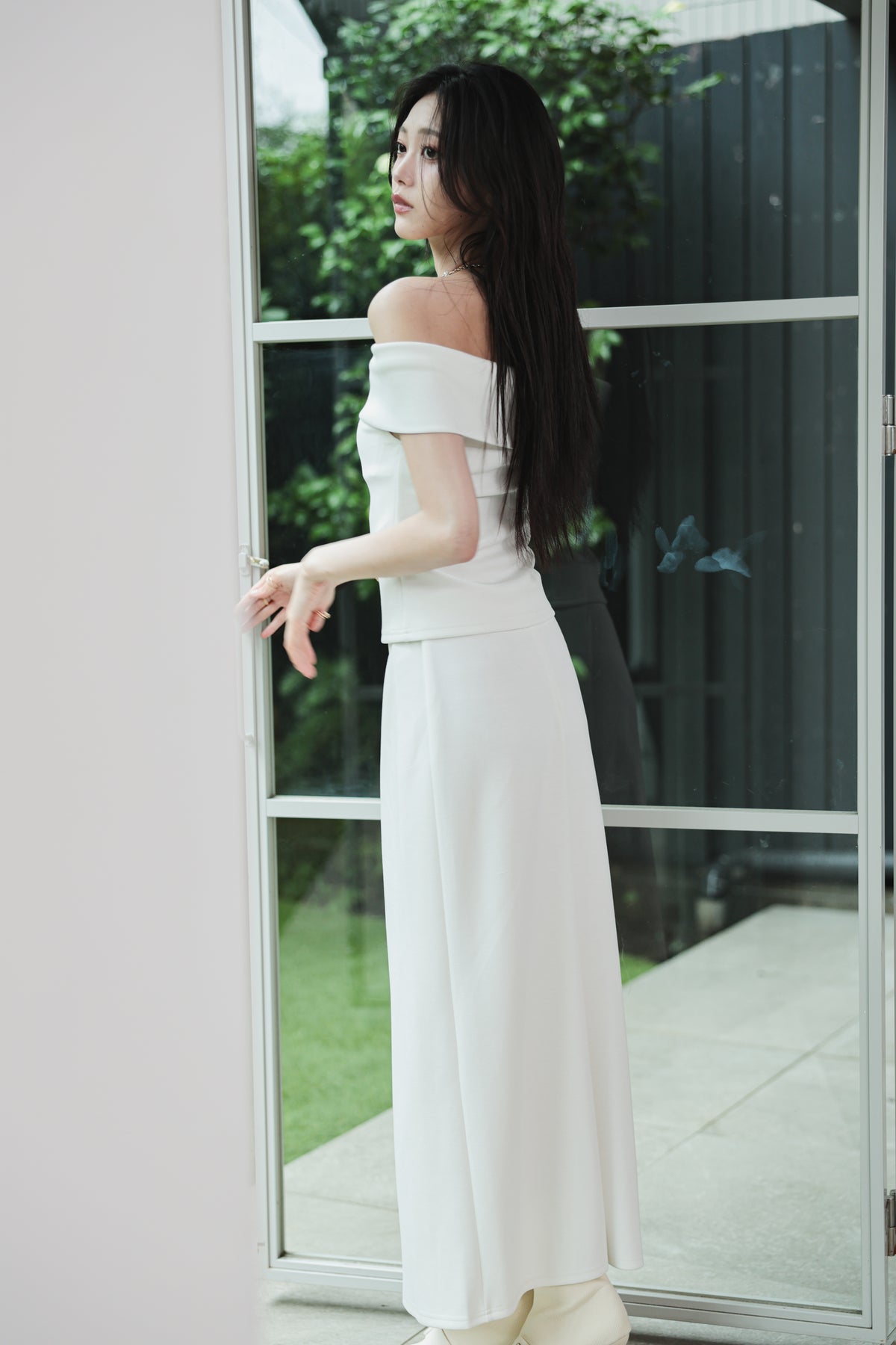 DRAPE OFF SHOULDER SET