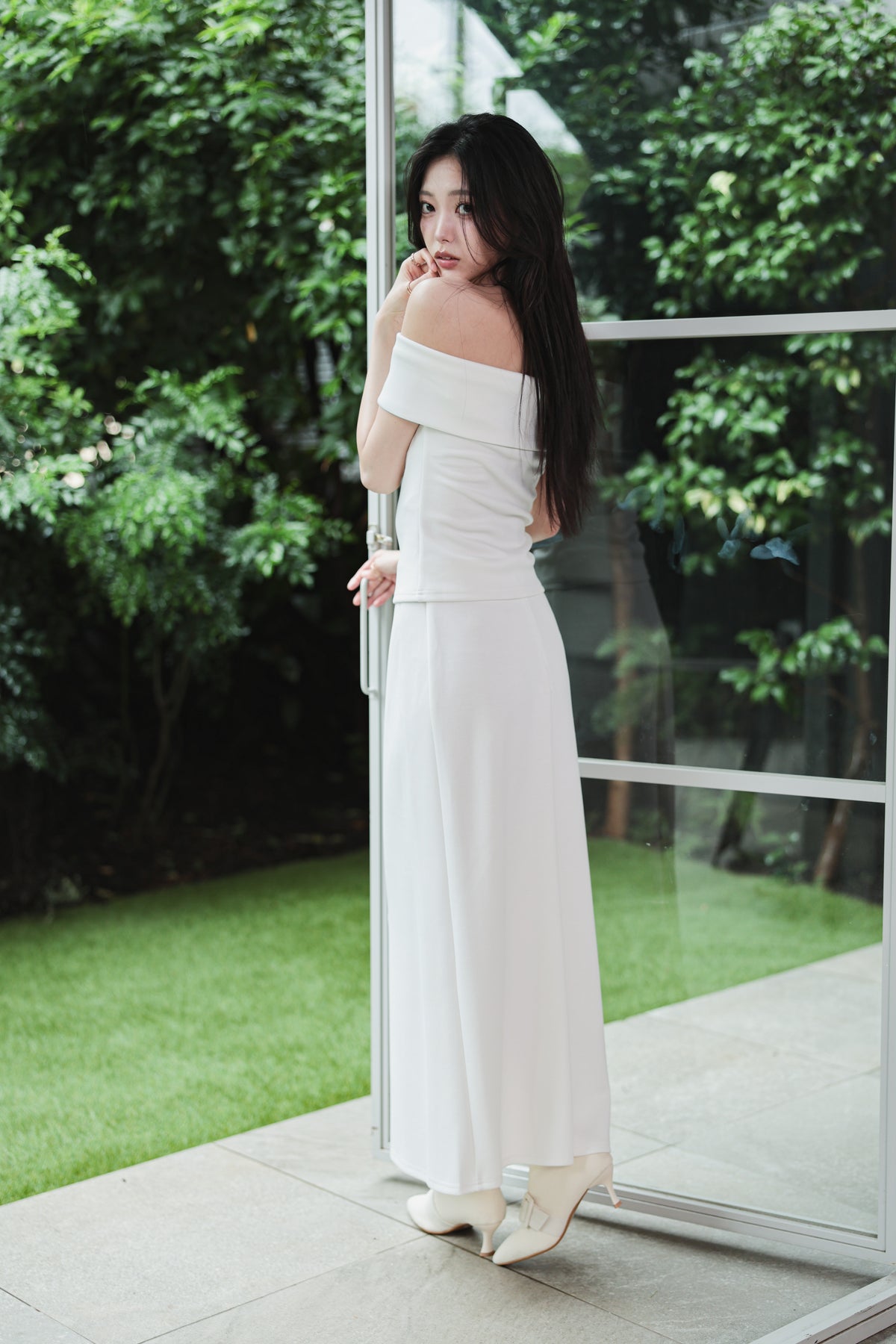DRAPE OFF SHOULDER SET