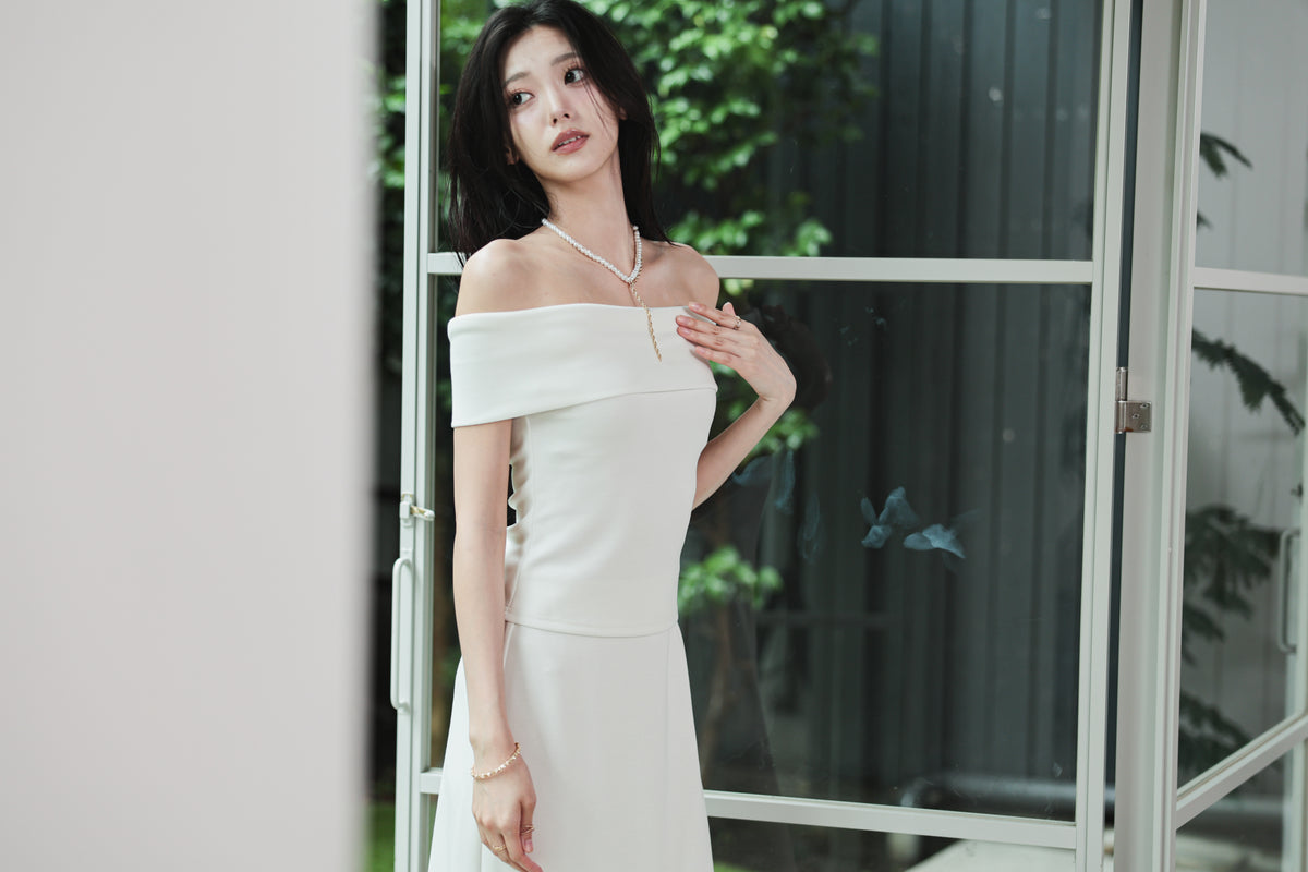 DRAPE OFF SHOULDER SET