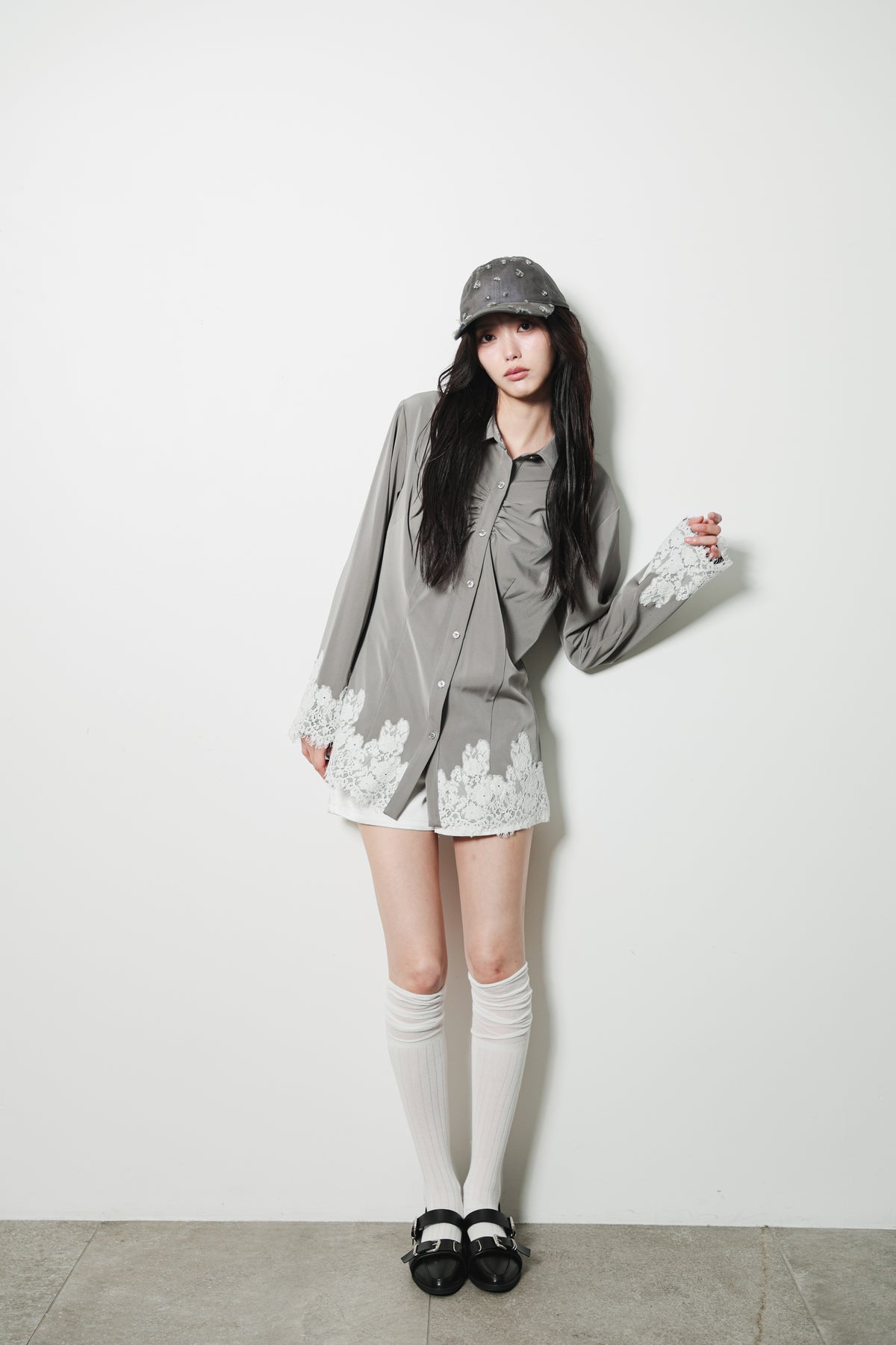 LACE TRIM SHIRT