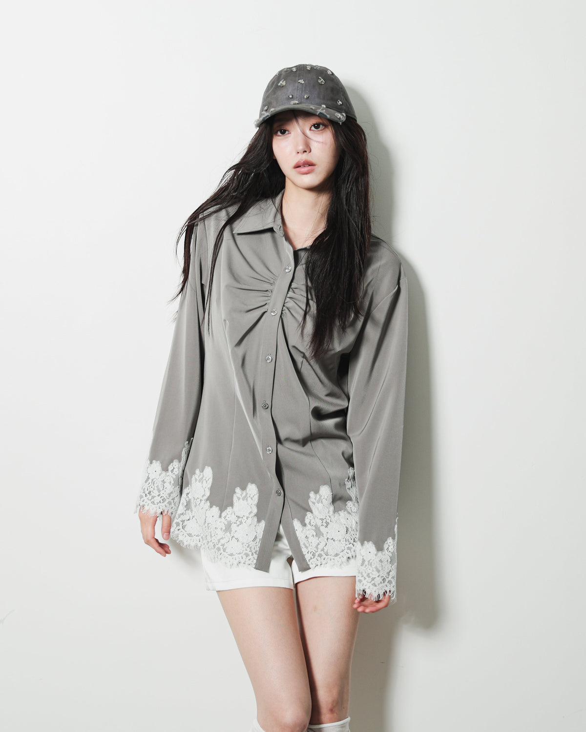 LACE TRIM SHIRT