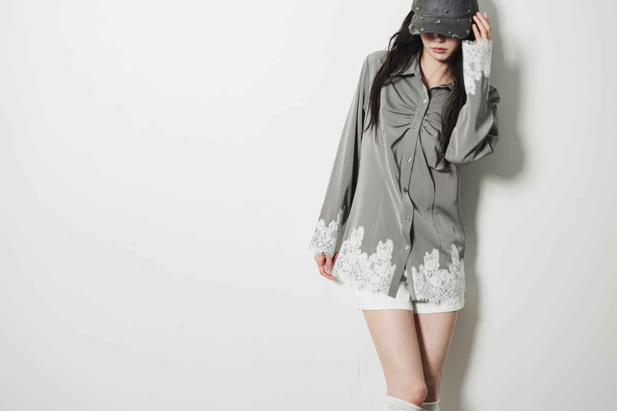 LACE TRIM SHIRT