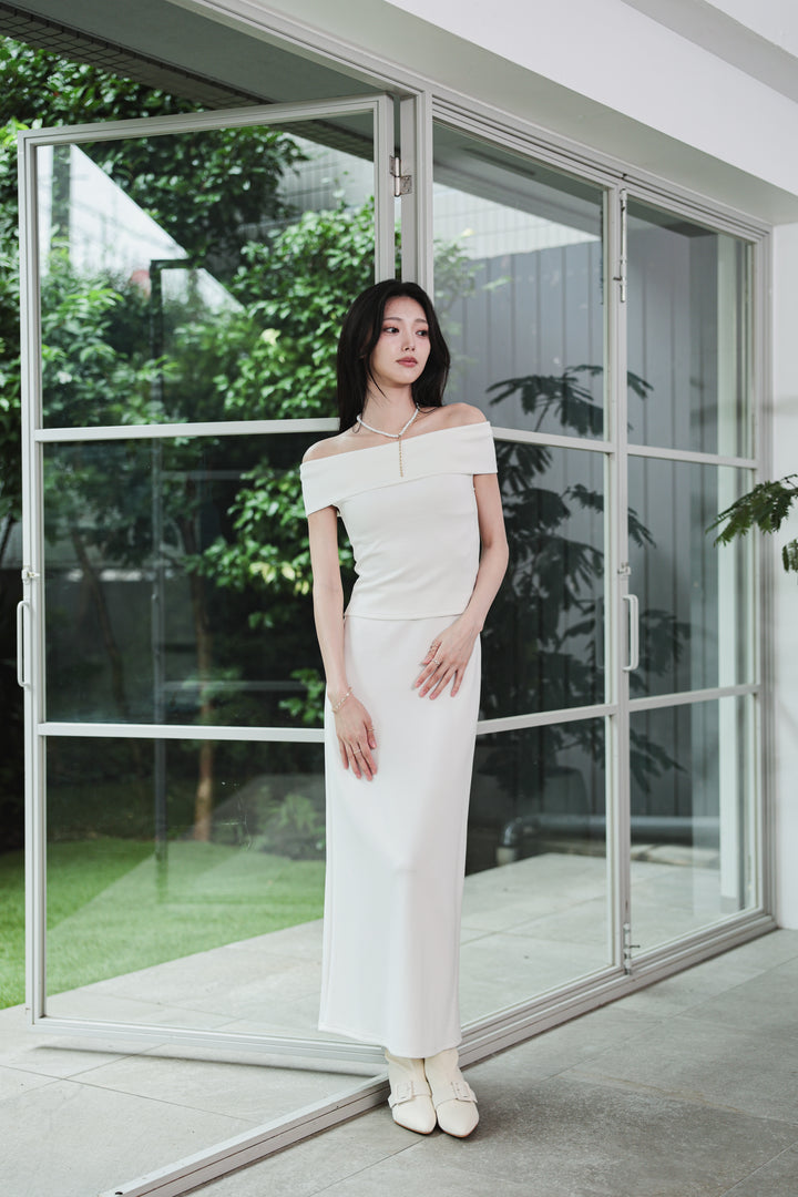 DRAPE OFF SHOULDER SET