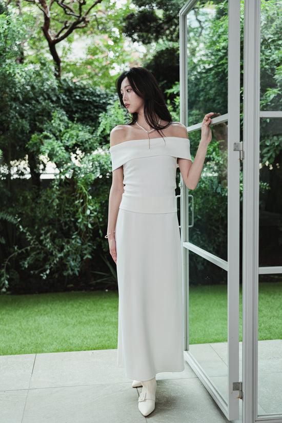 DRAPE OFF SHOULDER SET