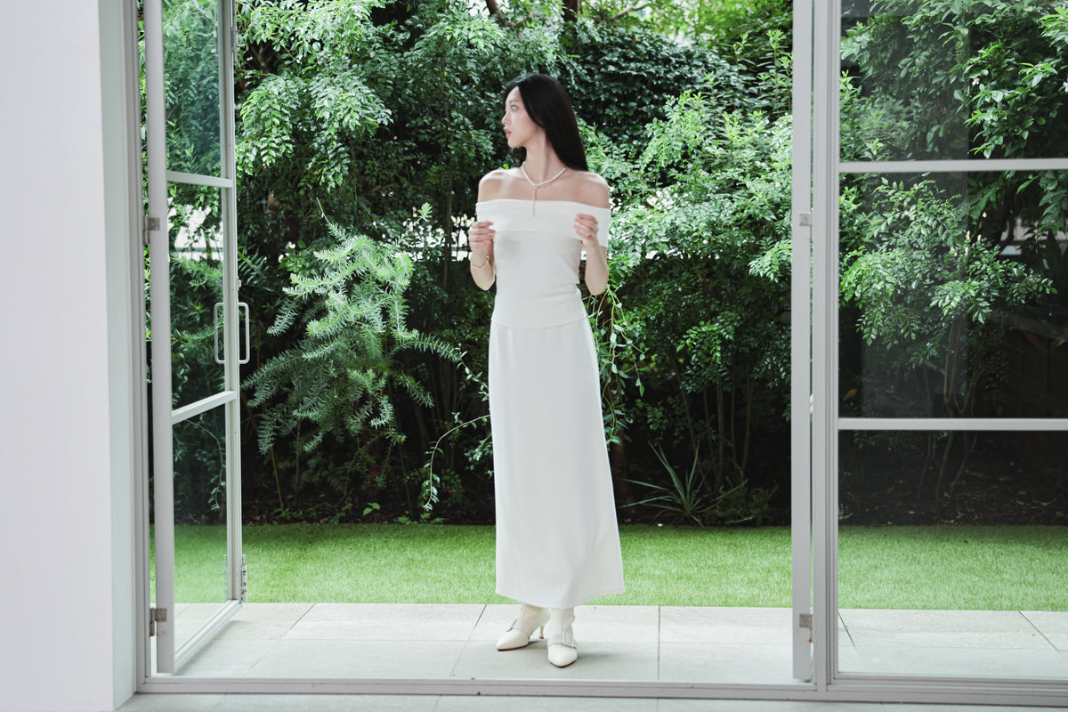 DRAPE OFF SHOULDER SET