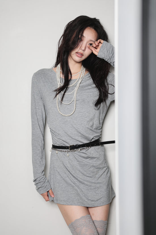GATHERED MINI DRESS