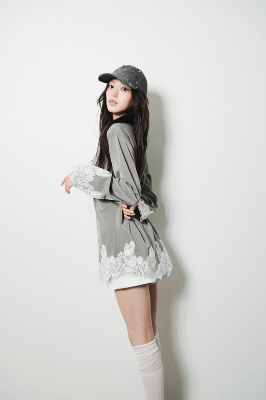 LACE TRIM SHIRT