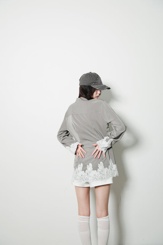 LACE TRIM SHIRT