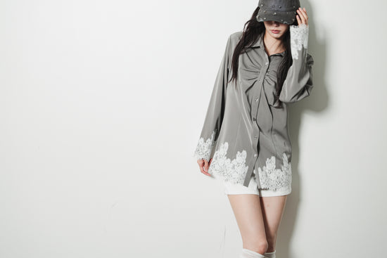 LACE TRIM SHIRT