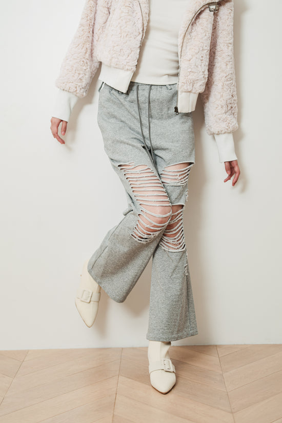DAMAGE BOOTCUT SWEAT PANTS