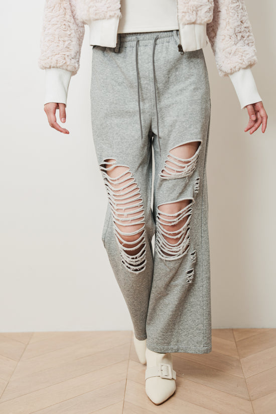 DAMAGE BOOTCUT SWEAT PANTS