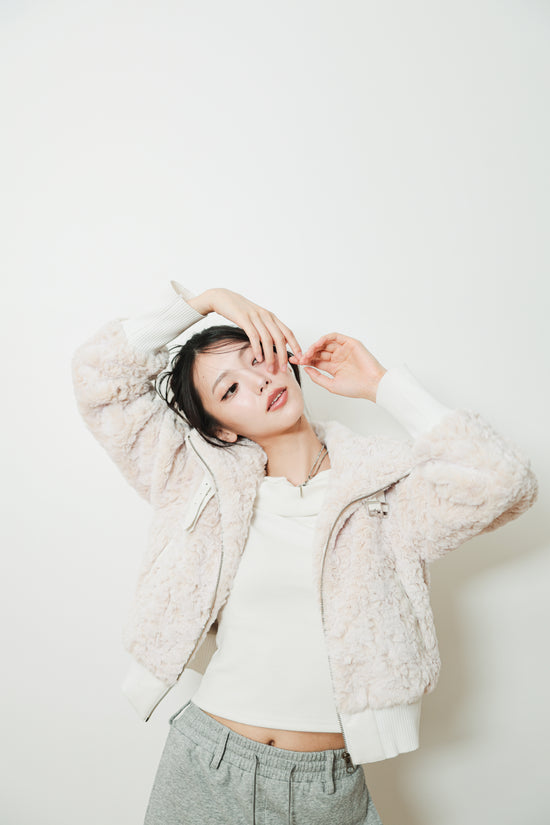 DOUBLE BELT FUR BLOUSON