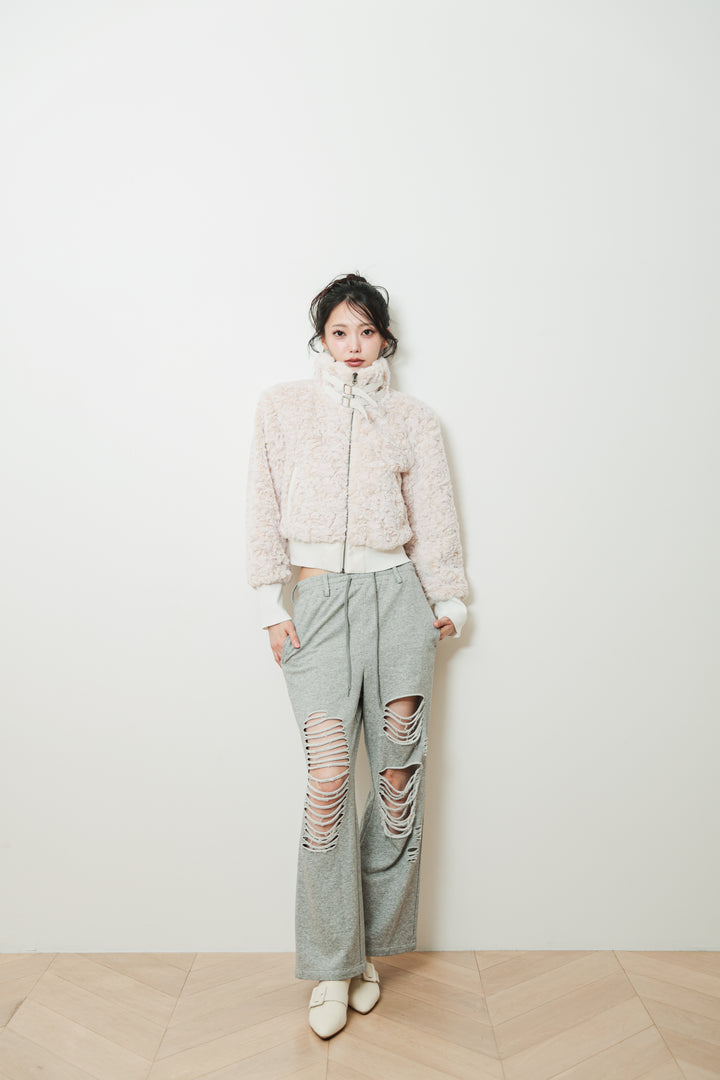 DAMAGE BOOTCUT SWEAT PANTS