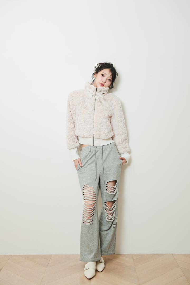 DAMAGE BOOTCUT SWEAT PANTS
