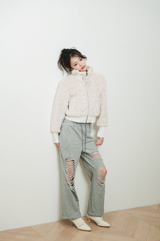 DAMAGE BOOTCUT SWEAT PANTS