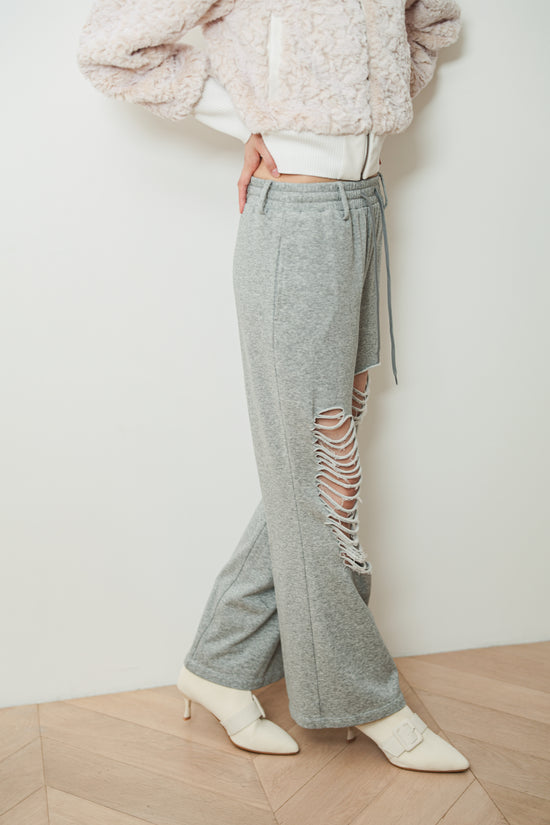 DAMAGE BOOTCUT SWEAT PANTS